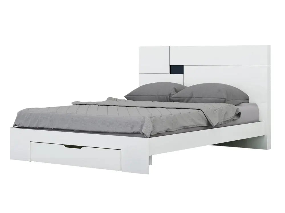 Four Piece White Solid Wood Bedroom Set With Mirror HomeRoots