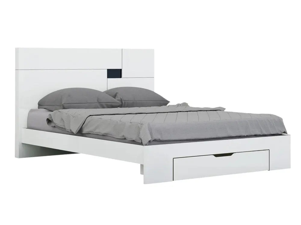 Four Piece White Solid Wood Bedroom Set With Mirror HomeRoots