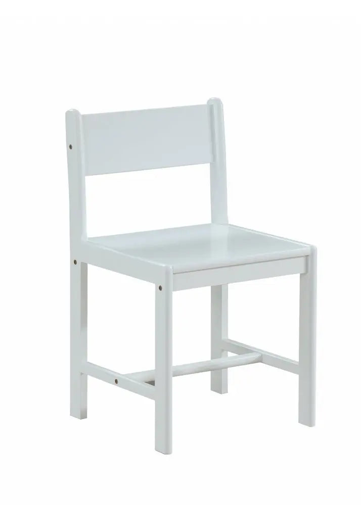 Classic White Wooden Stationary Chair HomeRoots