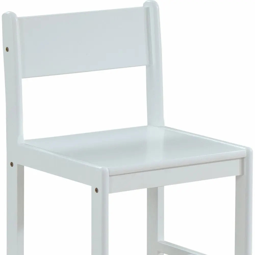 Classic White Wooden Stationary Chair HomeRoots