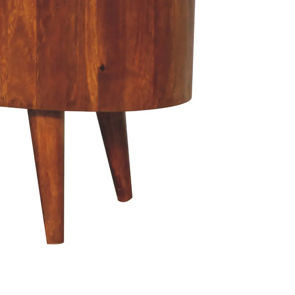 35" Brown Solid Wood Enclosed and Open Storage TV Stand - NOVA HOME FURNITURE