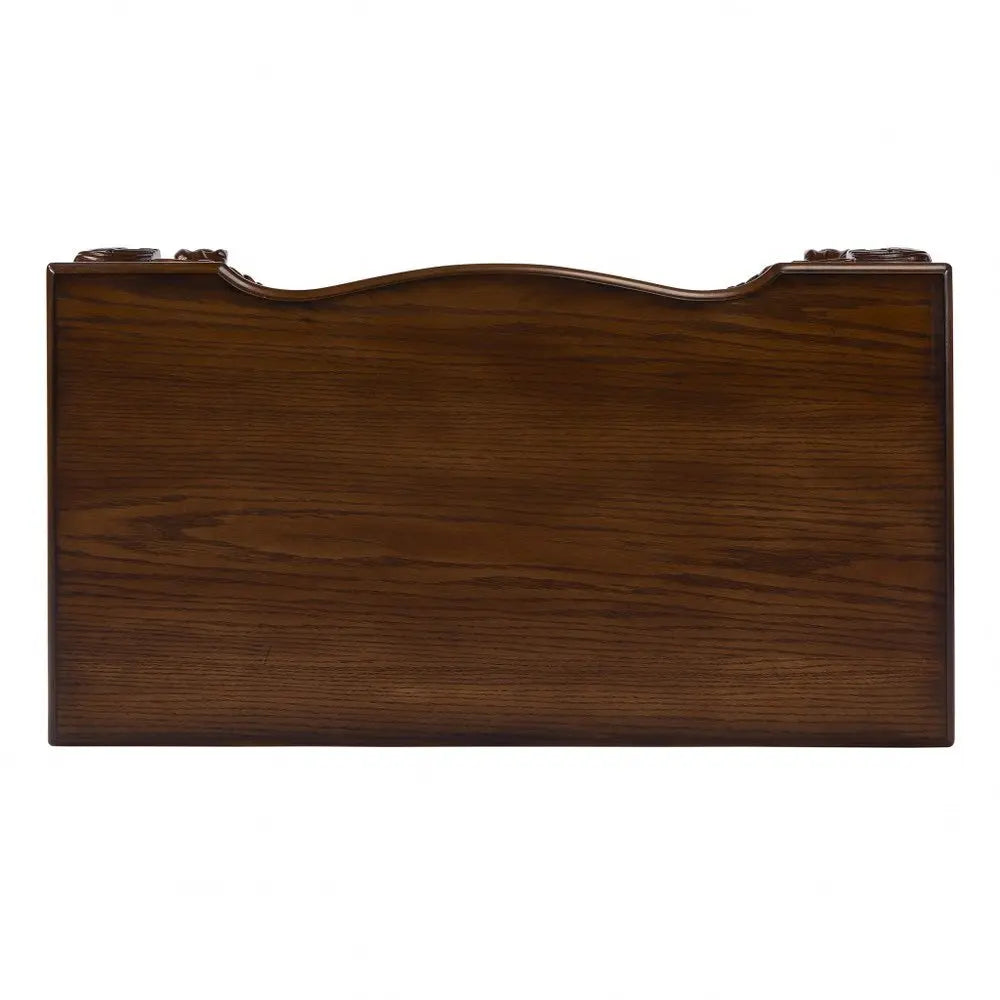 35" Brown Solid Wood Writing Desk - NOBLE HOME INTERIORS