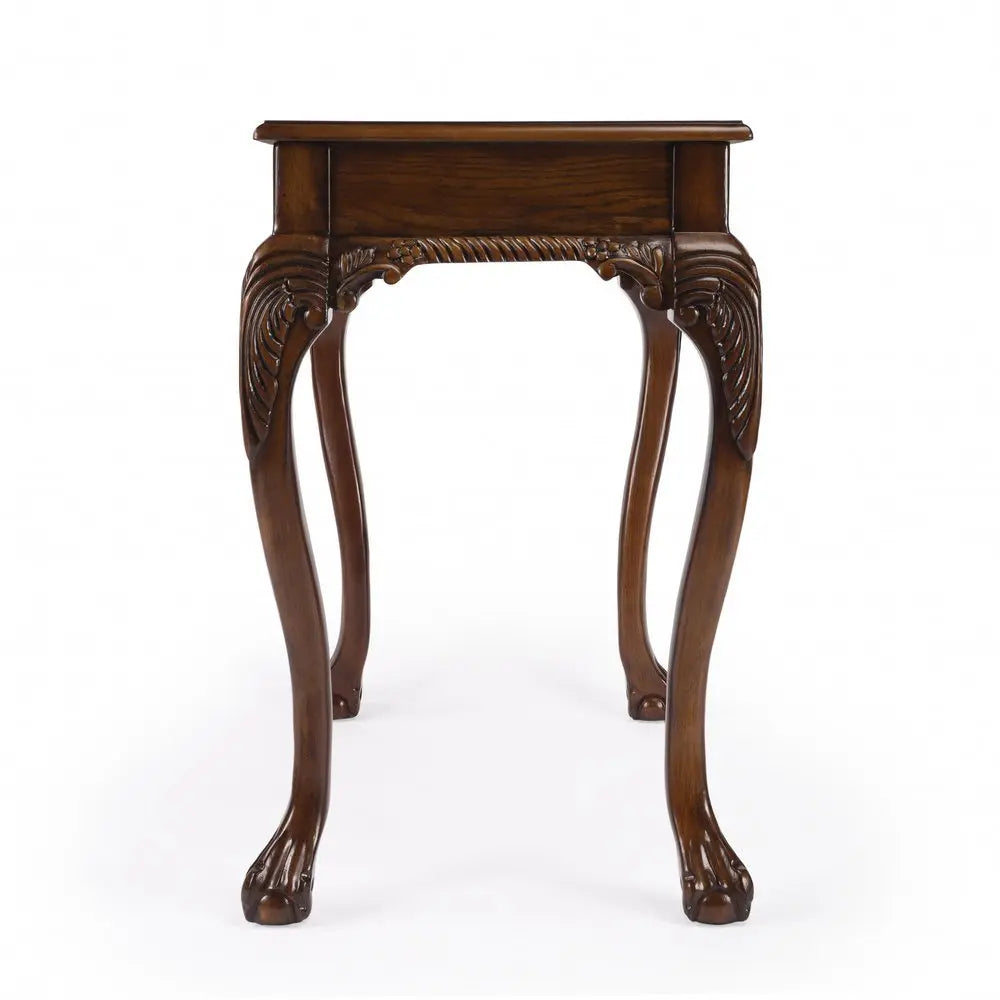 35" Brown Solid Wood Writing Desk - NOBLE HOME INTERIORS