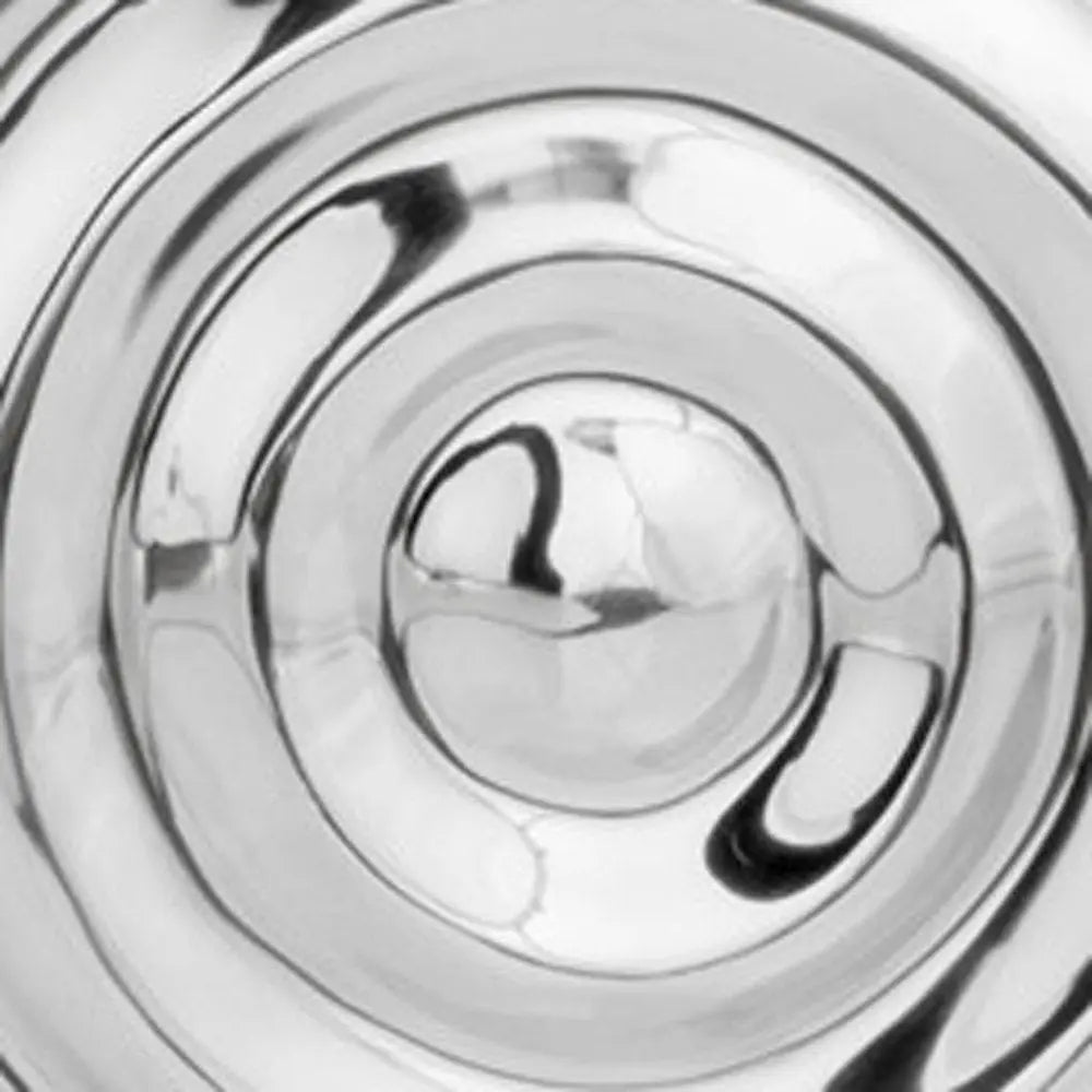 12" X 12" Silver Metallic Buffed Aluminum Abstract Ripple Wall Decor HomeRoots