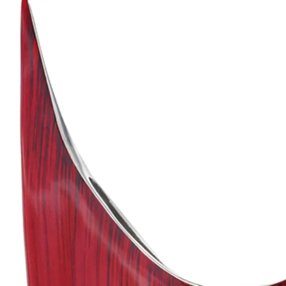14" Red Striped Aluminum Table Vase HomeRoots