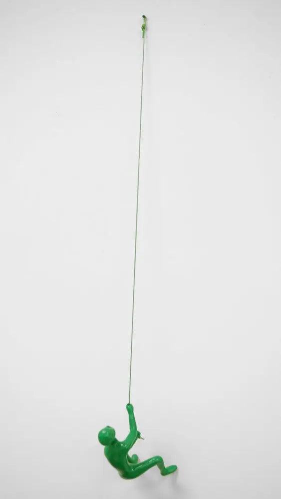 6" X 3" Green Resin Climbing Man Hanging Dimensional Sculpture HomeRoots