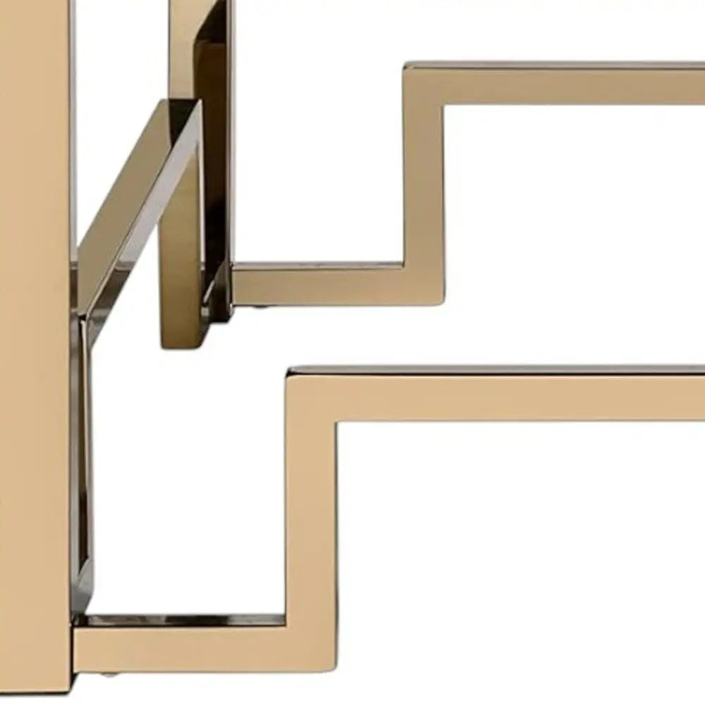 36" Champagne Polyester Tufted Cocktail Ottoman - NOVA - HOME - FURNITURE