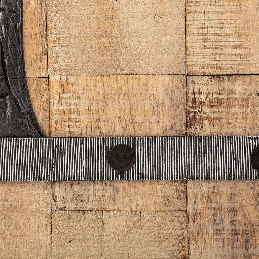 36" X 2" Brown Mango Wood Square Hanging Tapestry - NOBLE HOME INTERIORS