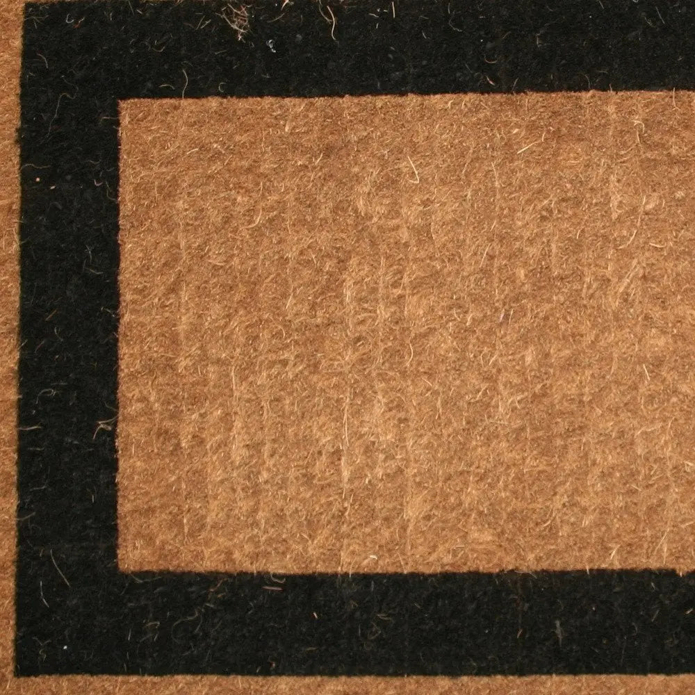 36" X 60" Brown and Black Coir Outdoor Door Mat - NOBLE HOME INTERIORS