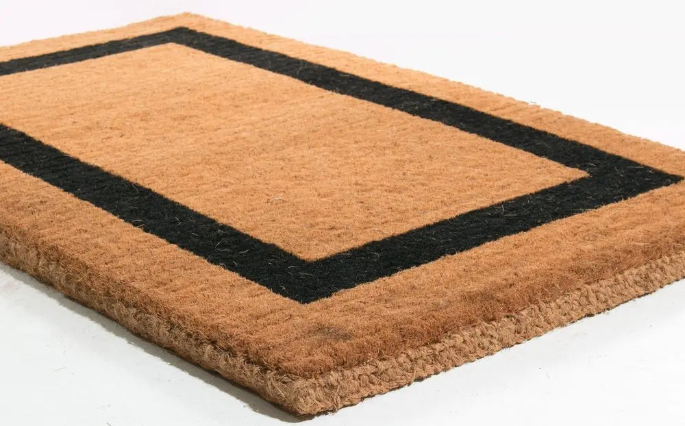 36" X 60" Brown and Black Coir Outdoor Door Mat - NOBLE HOME INTERIORS