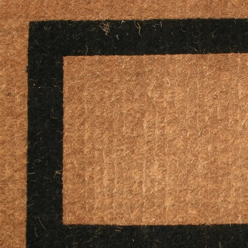 36" X 60" Brown and Black Coir Outdoor Door Mat - NOBLE HOME INTERIORS