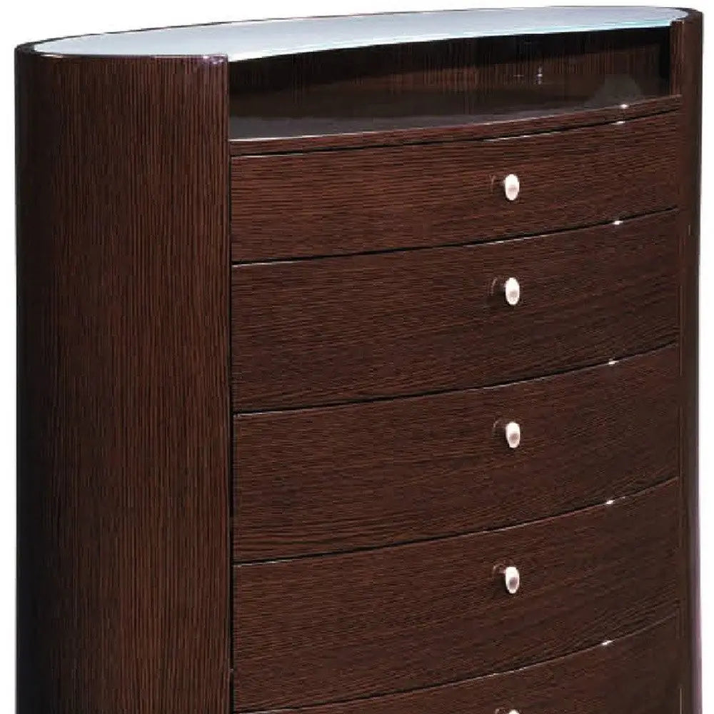 63" Brown Wood Six Drawer Dresser HomeRoots