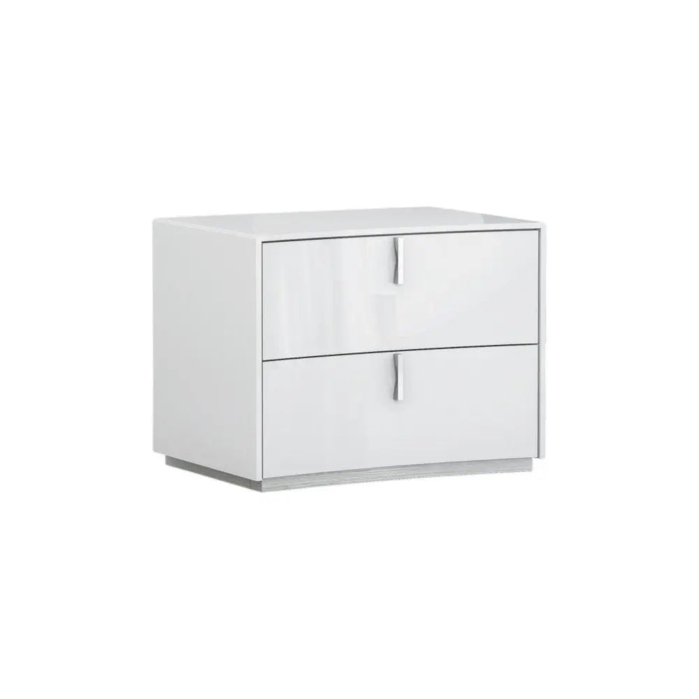 18" White Two Drawers Manufactured Wood Nightstand HomeRoots