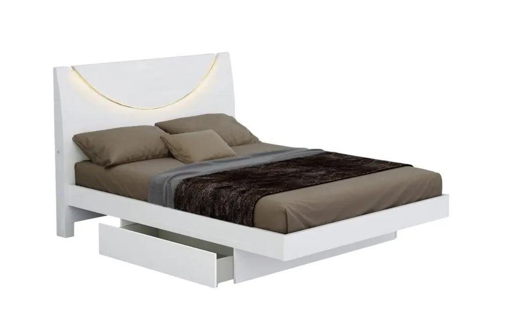 Four Piece White Solid and Manufactured Wood Bedroom Set With Mirror HomeRoots