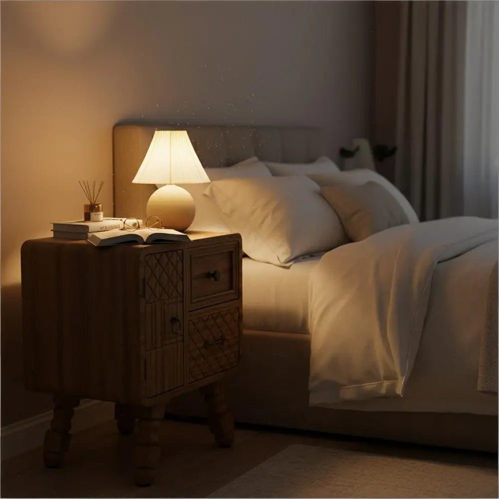 37" Sepia Solid Wood Console Accent Cabinet With Single Door And Two Drawers HomeRoots