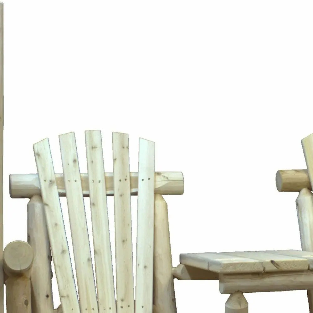 71" X 24" X 49"  Natural Wood Tete-A-Tete Porch Swing HomeRoots