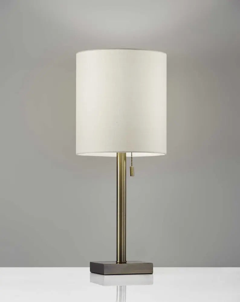 Brushed Steel Metal Table Lamp
