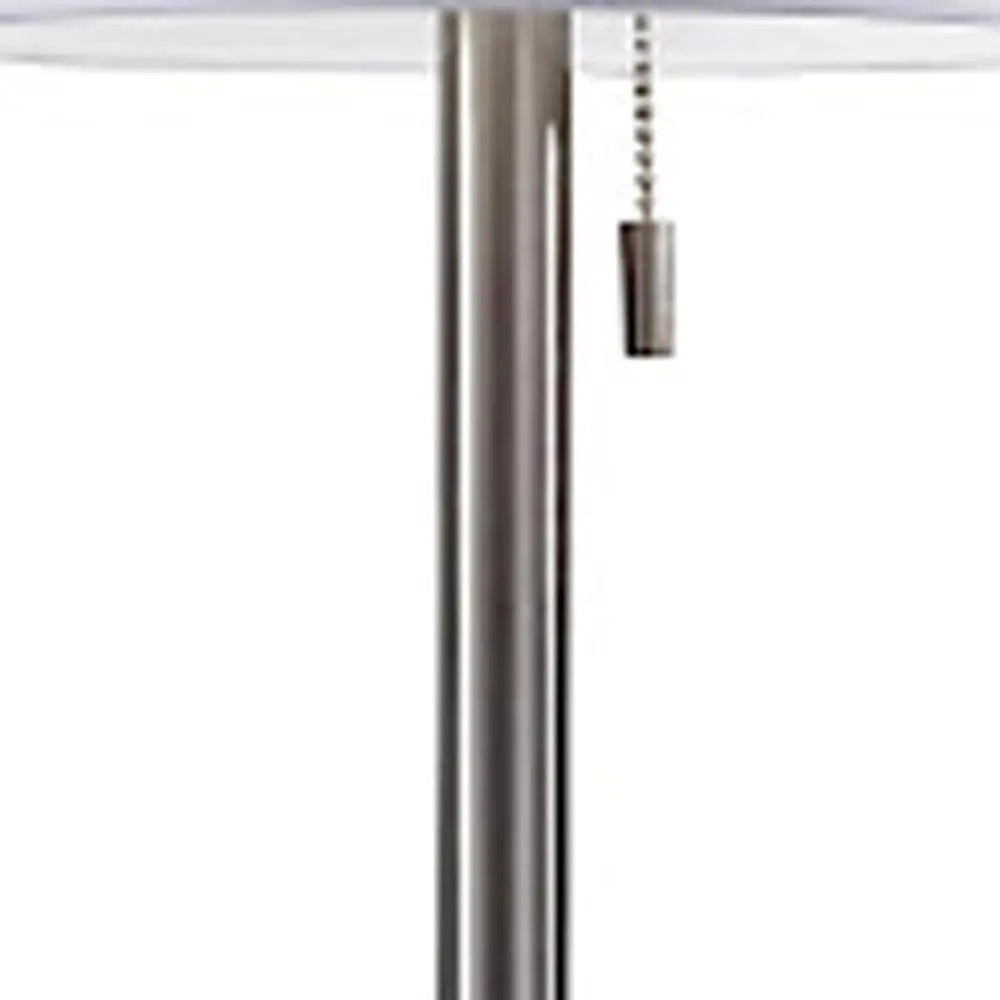 Brushed Steel Metal Table Lamp