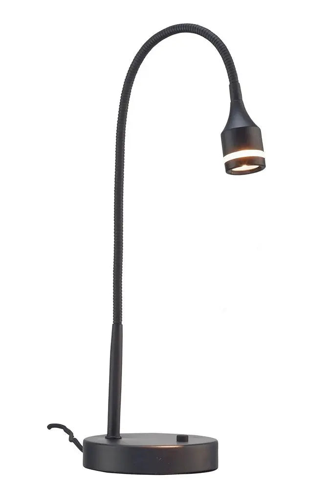 Lámpara de escritorio LED ajustable de metal negro de 18"