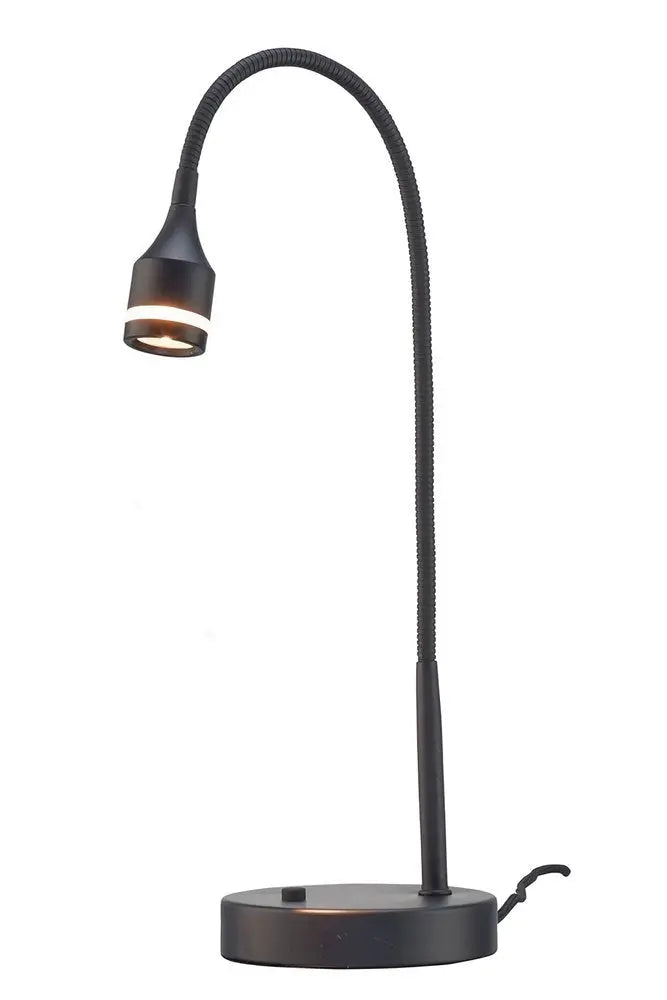 18" Black Metal Adjustable LED Desk Lamp