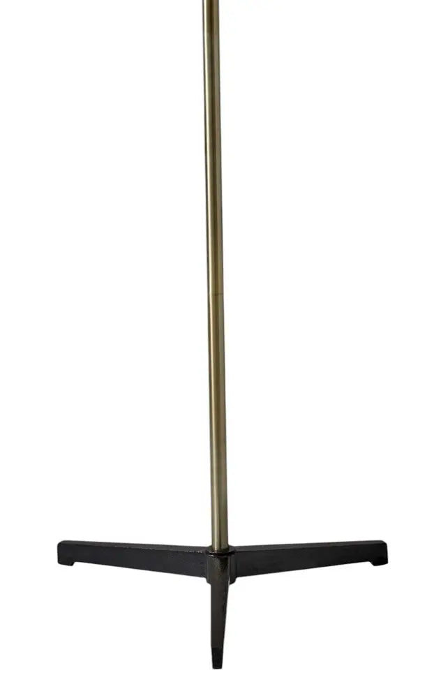 71" Brass Metal Novelty Floor Lamp With Black And White Iron Cone Shade HomeRoots