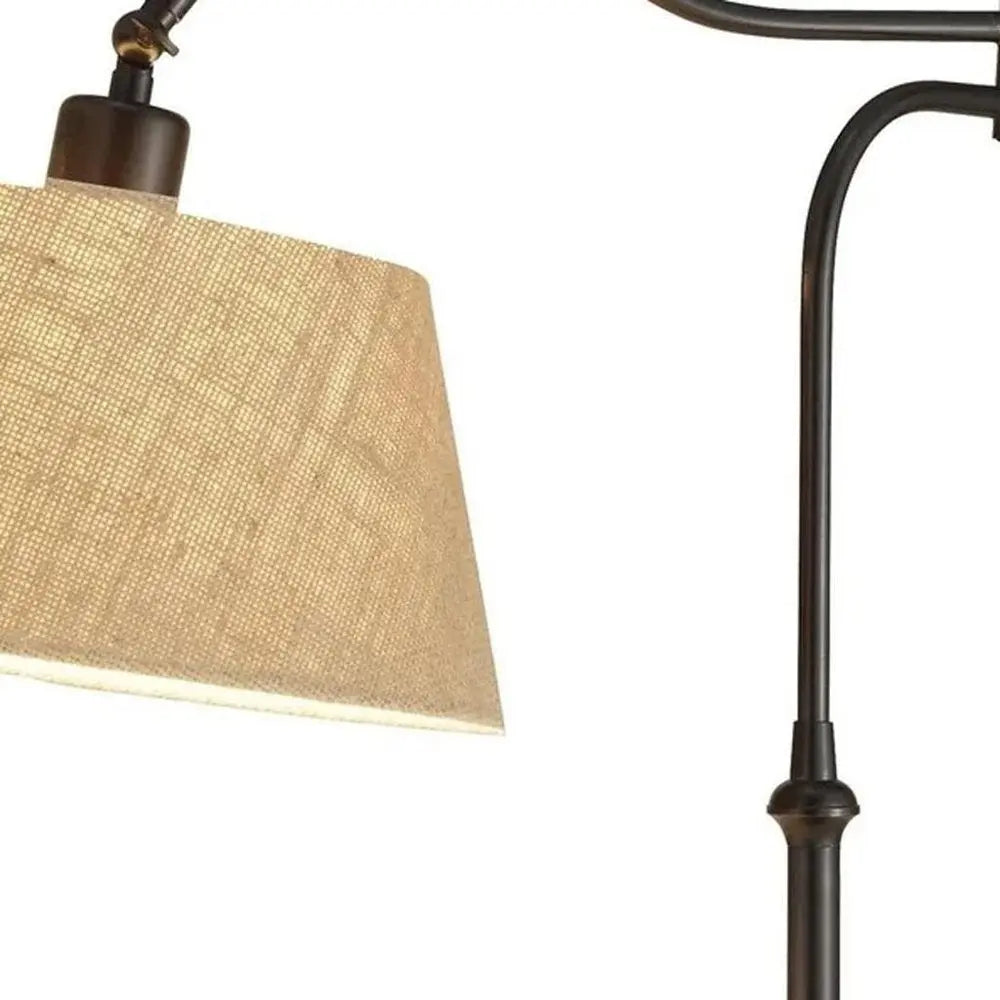 Dark Bronze Metal Swing Arm Adjustable Table Lamp