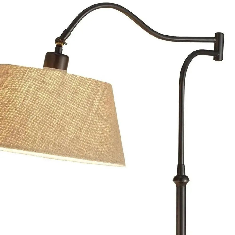 Dark Bronze Metal Swing Arm Adjustable Table Lamp