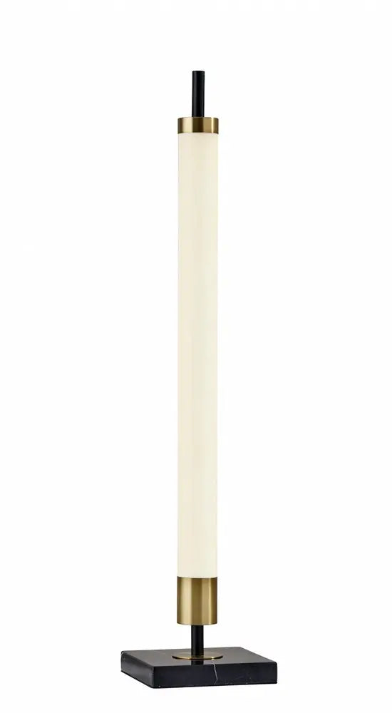 30" Black Marble Metal Standard Table Lamp HomeRoots