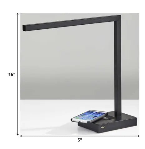 Slender Bar Black Metal Led Charging Desk Light HomeRoots