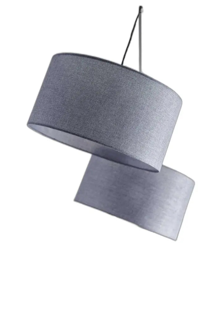 91" Silver Three Light Tree Floor Lamp With Gray Linen Drum Shade HomeRoots