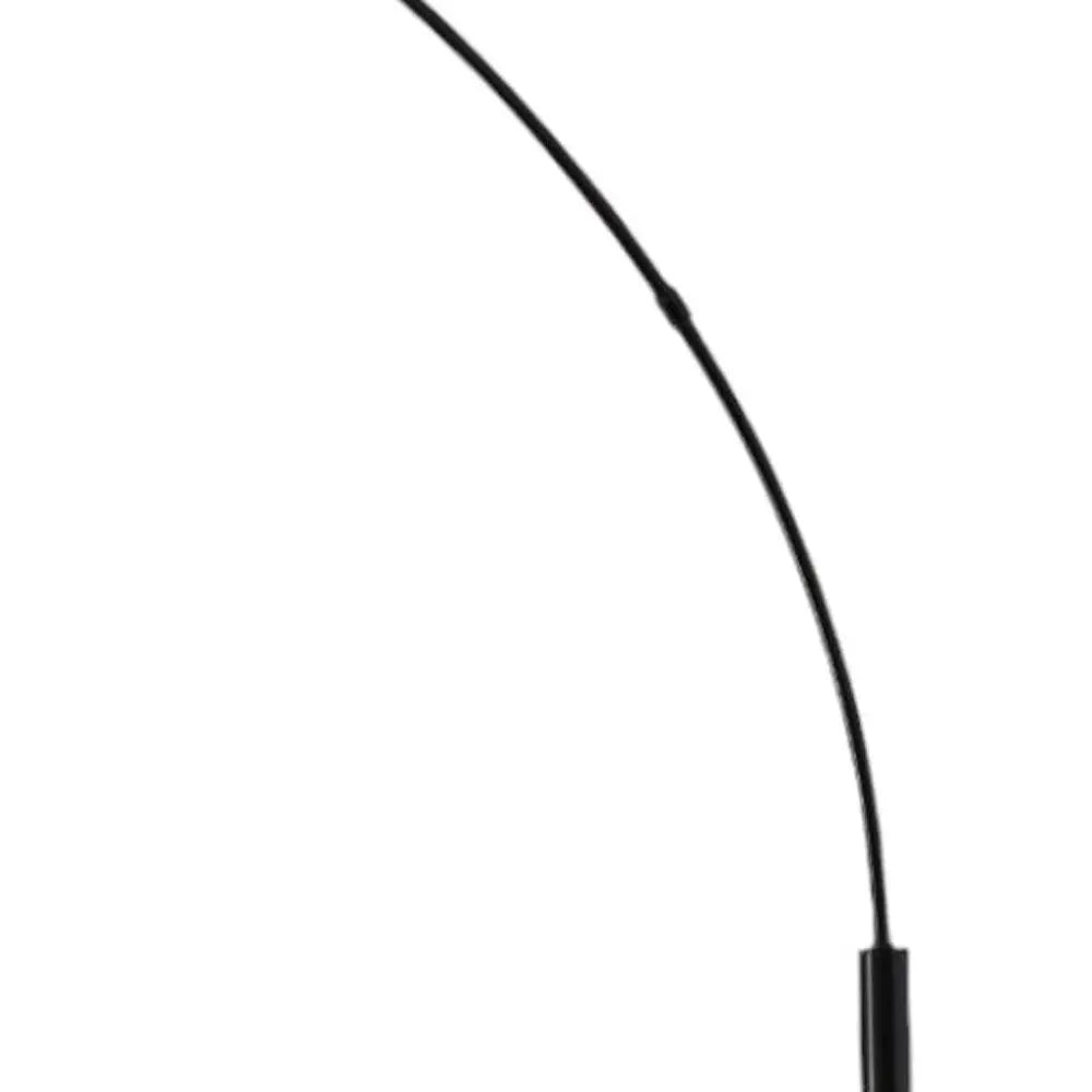 77" Antiqued Bronze Arched Floor Lamp With Groovy Beige Abstract Wicker Globe Shade HomeRoots