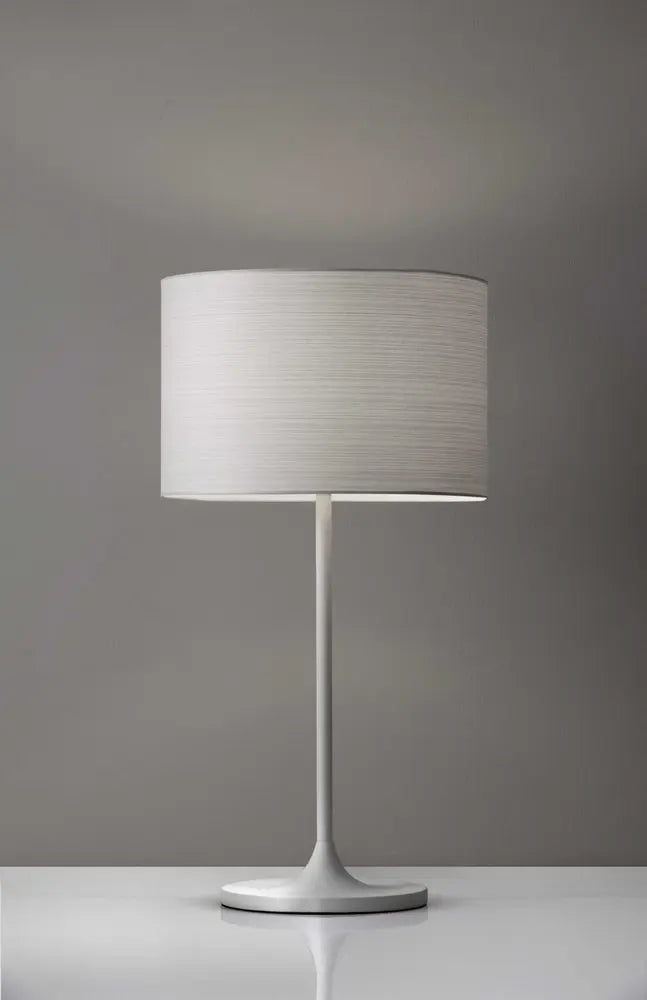 White On White Metal Table Lamp HomeRoots