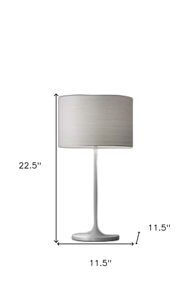 White On White Metal Table Lamp HomeRoots
