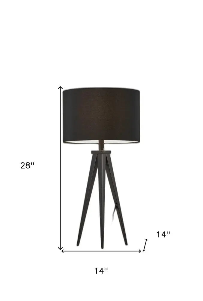 Treble Black Metal Table Lamp HomeRoots