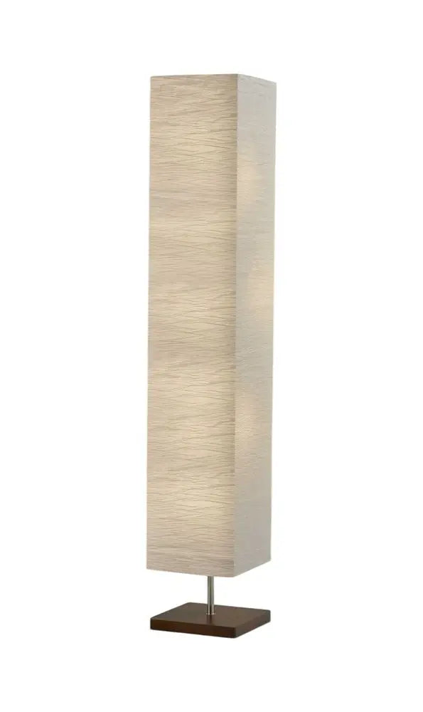 58" Natural Column Floor Lamp With Natural Paper Shade HomeRoots