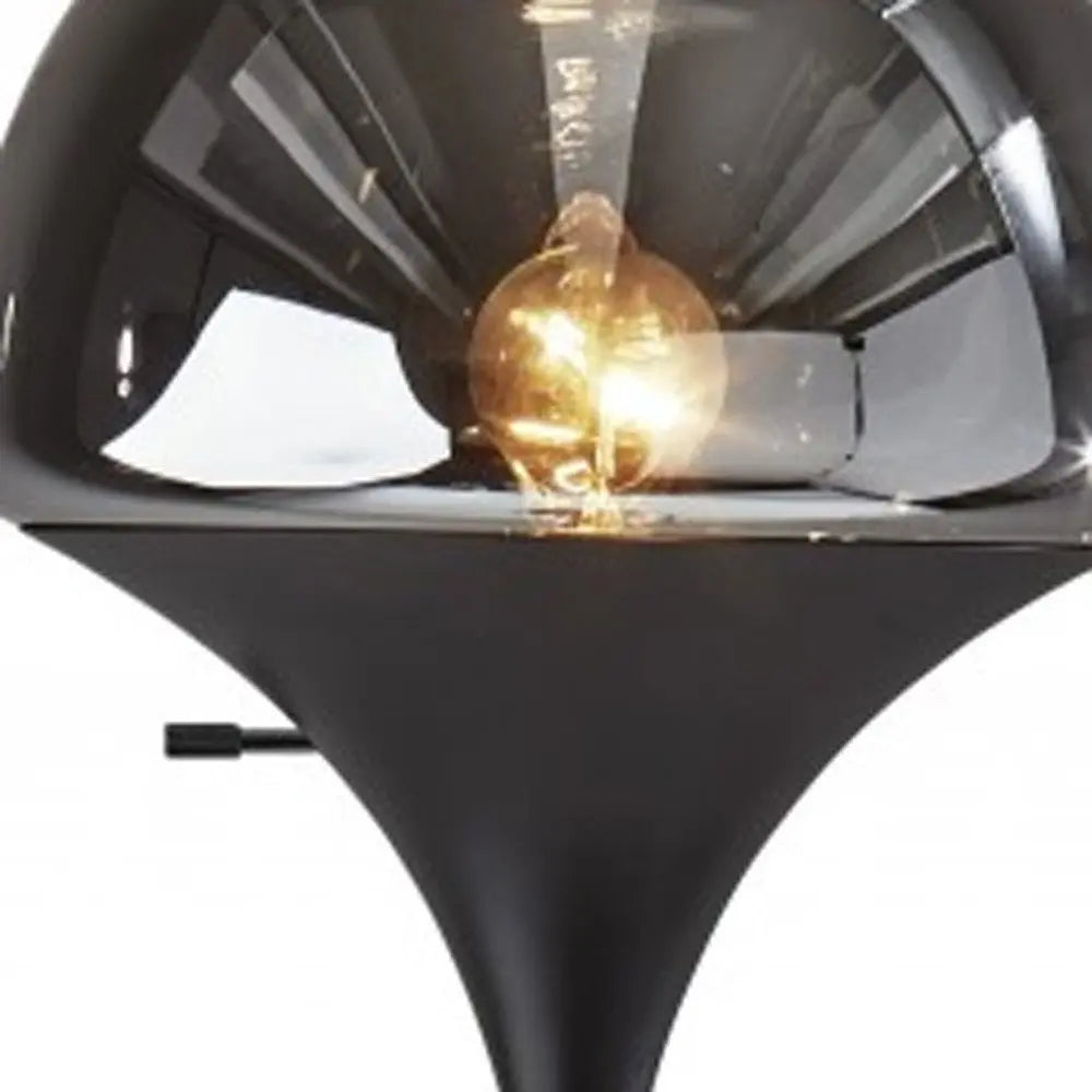 70" Black With Black Glass Shade HomeRoots