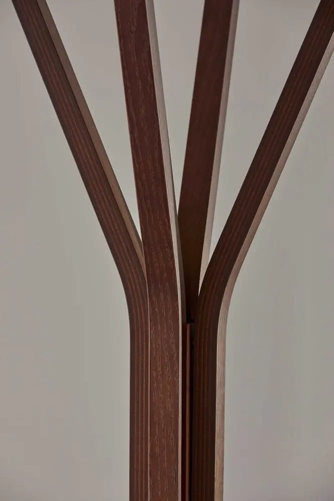 68" Brown Wood Four Hook Freestanding Coat Rack HomeRoots