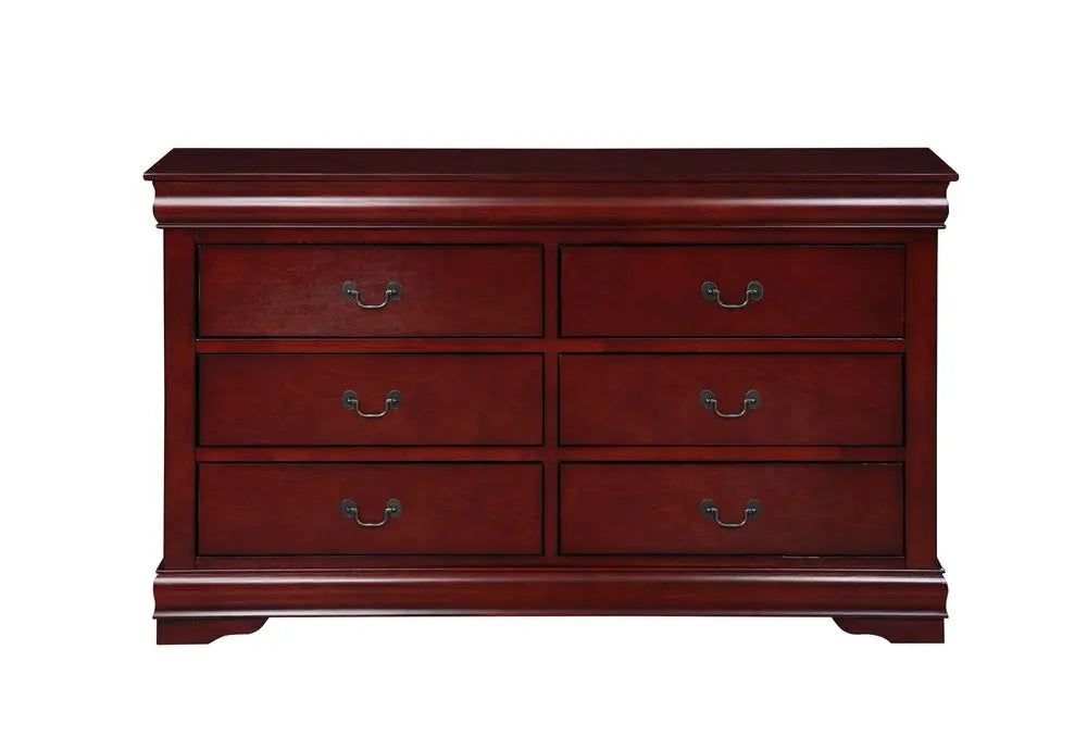 57" Brown Solid Wood Double Dresser HomeRoots