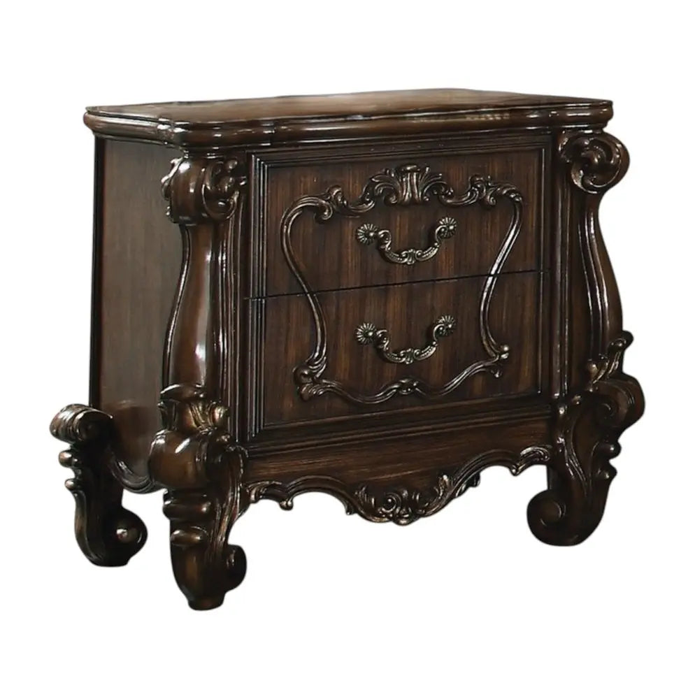 31" Brown Two Drawers Nightstand HomeRoots