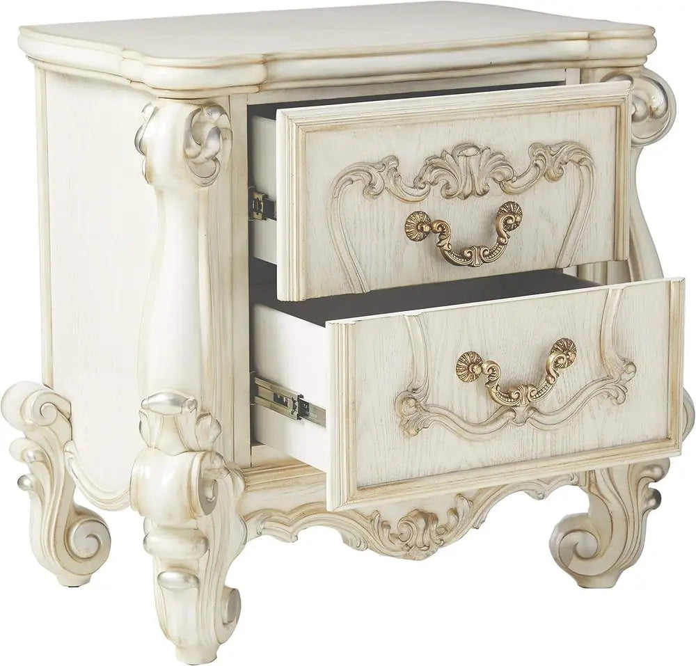 31" Brown Two Drawers Nightstand HomeRoots