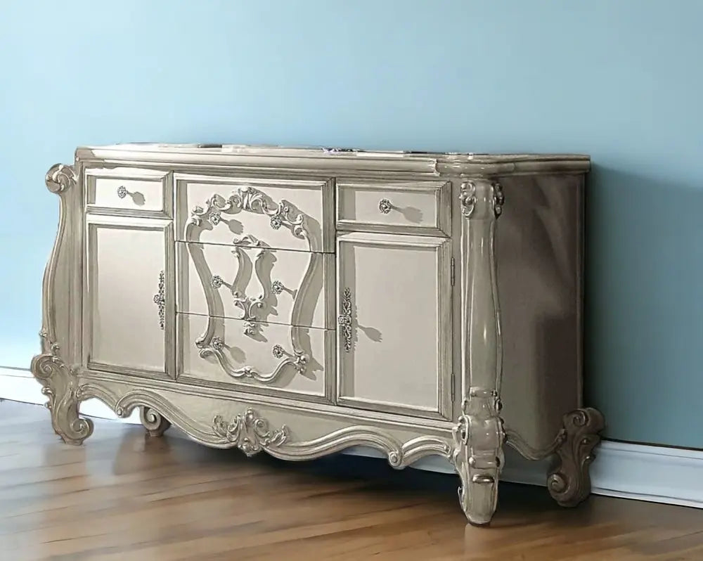 47" White Solid Wood Standard Chest HomeRoots