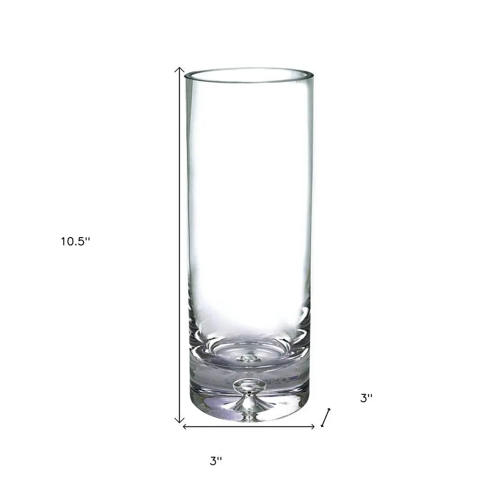 11" Clear Cylinder Crystal Table Vase HomeRoots