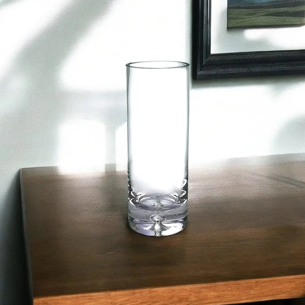 11" Clear Cylinder Crystal Table Vase HomeRoots
