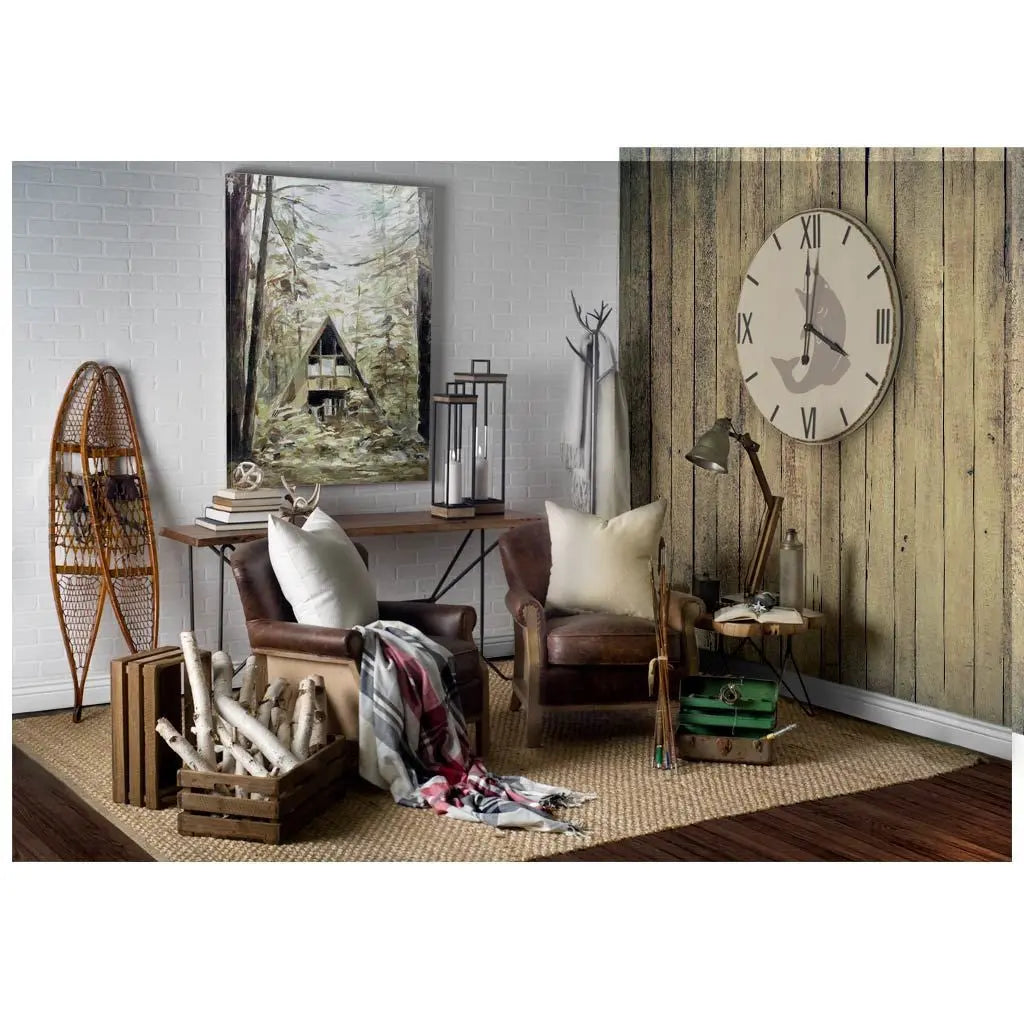 3" Circle Black Wood Analog Wall Clock HomeRoots