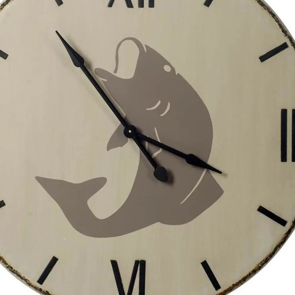 3" Circle Black Wood Analog Wall Clock HomeRoots