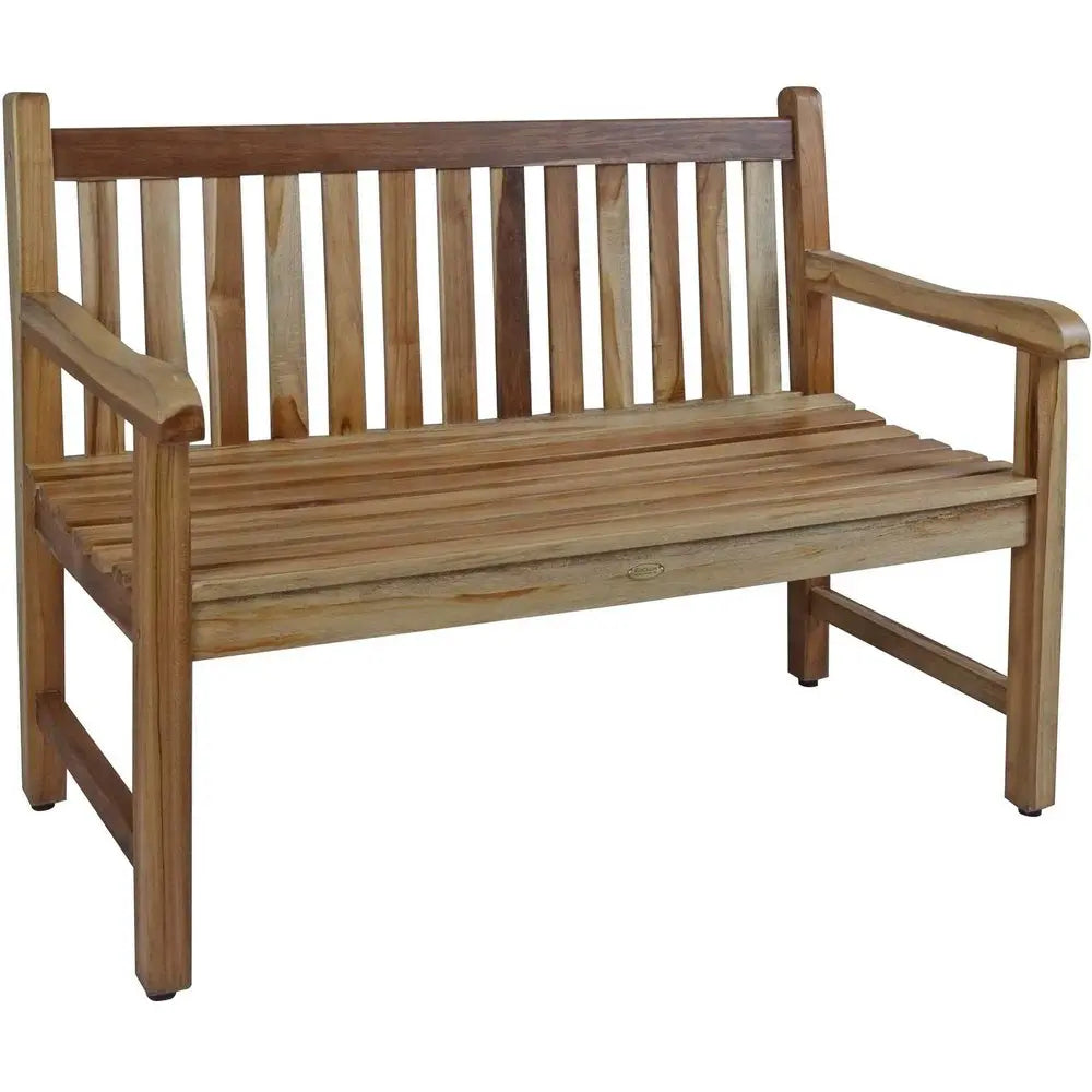 26" Natural Teak Solid Wood Garden Bench HomeRoots