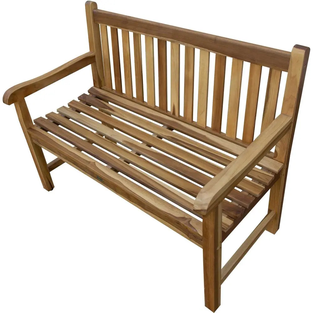 26" Natural Teak Solid Wood Garden Bench HomeRoots