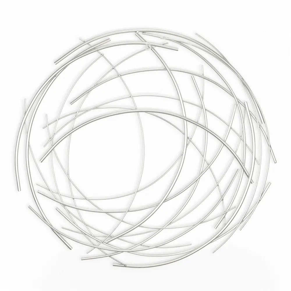 26" X 26" Silver Metal Circle HomeRoots