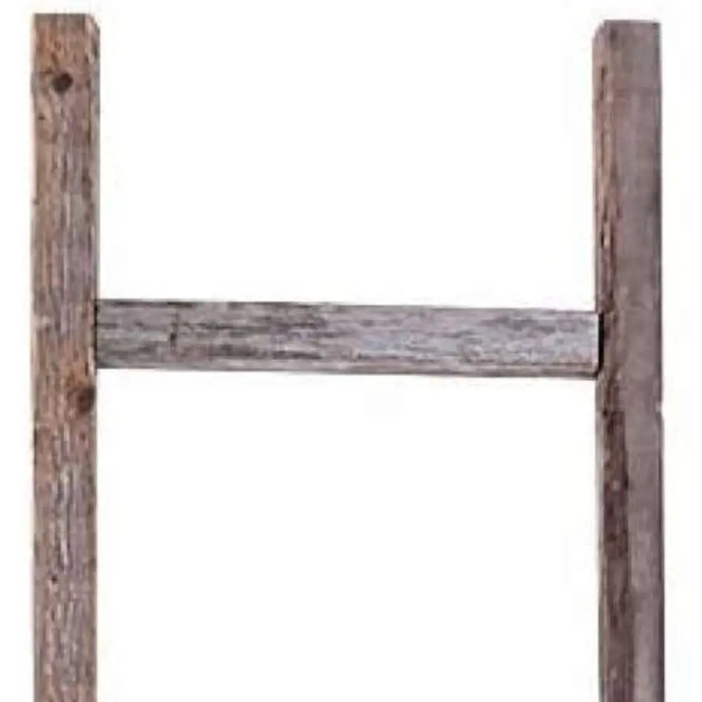 72" Gray Rustic Seven Step Wood Ladder Shelf HomeRoots