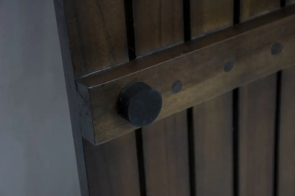 23" Dark Brown Teak Slat Non Slip Bath Mat HomeRoots